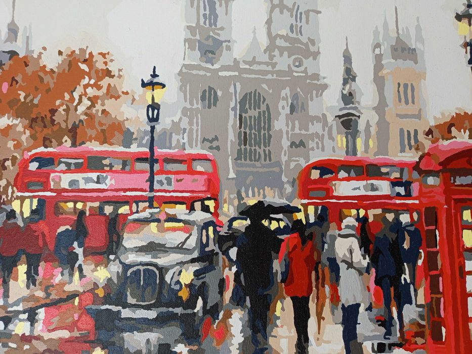 Готові картини по номерам: Лондон, Дубай, Яхта, Балет