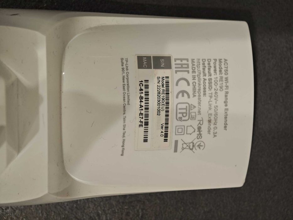 TP-LINK Wzmacniacz RE190 Repeater Wifi AC750