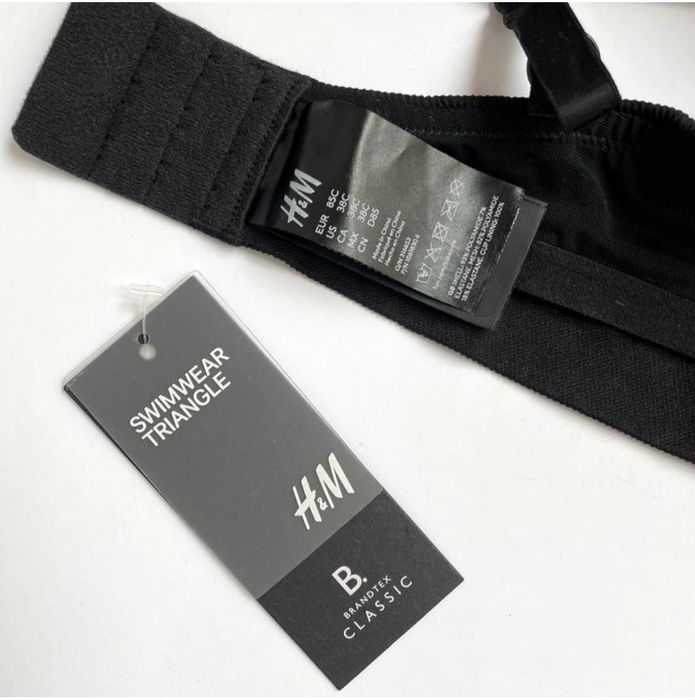 Бюстгалтер топ в рубчик H&M 85c