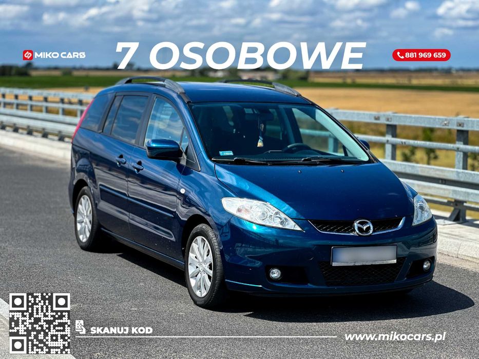 Mazda 5 WYPOŻYCZALNIA, WYNAJEM samochodu osobowego i busów BEZ KAUCJI