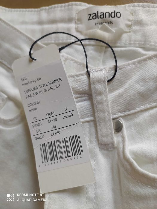 Spodnie jeans Nowe ZALANDO białe