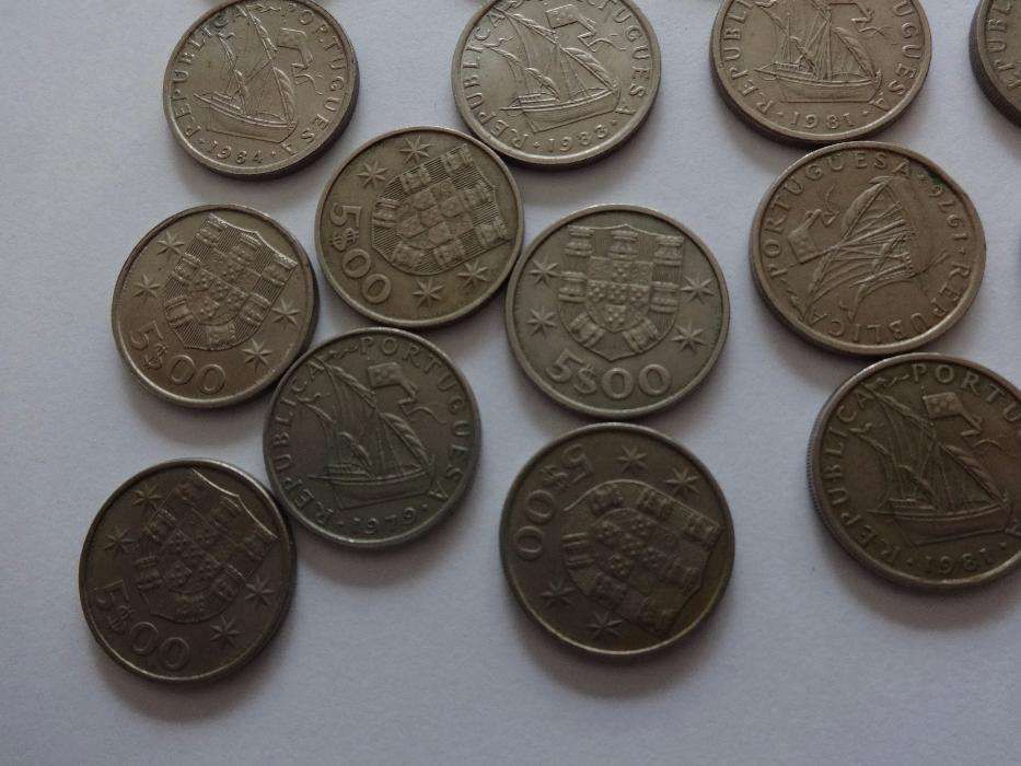 Moedas antigas 2$50, 5 e 10 escudos Cupro-Niquel