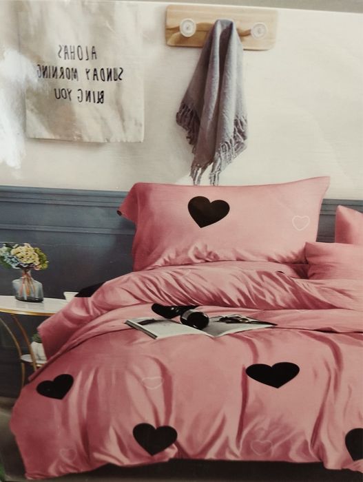 Komplet pościeli 140x200 Aml-1176 Antonio serduszka