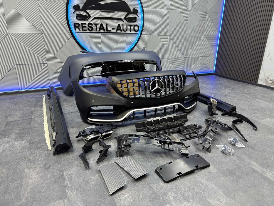 Обвес w205 c63 amg Full Set Mercedes C-Class W205 2014+ Бампер пороги