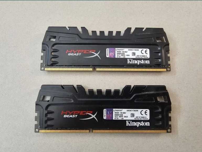 Pamięć RAM DDR3 Kingston HyperX Beast 8GB 2400MHz CL11 KHX24C11T3K2/8X DIMM