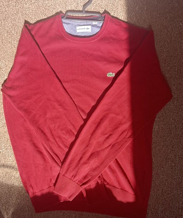 Bordowy Sweter Lacoste