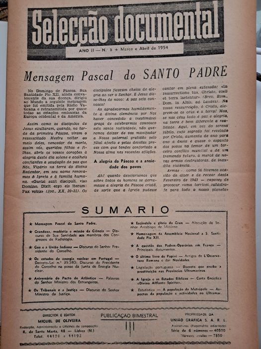 Selecção Documental-Anos 50-Estado Novo-Lt 10 Fascículos