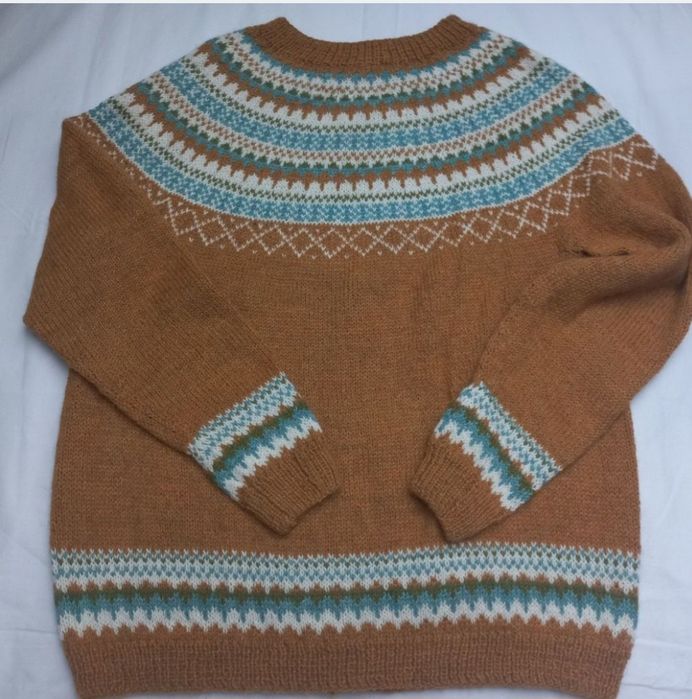 Sweter z alpaki handmade 40 super!