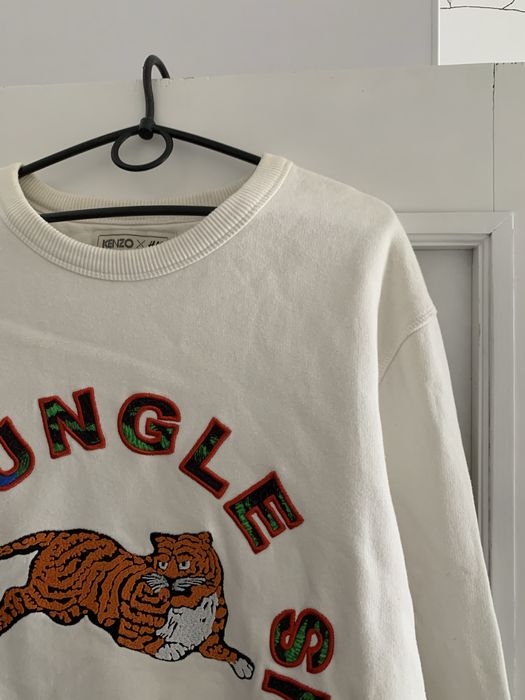 Кофта свитшот kenzo белого цвета отличное состояние М