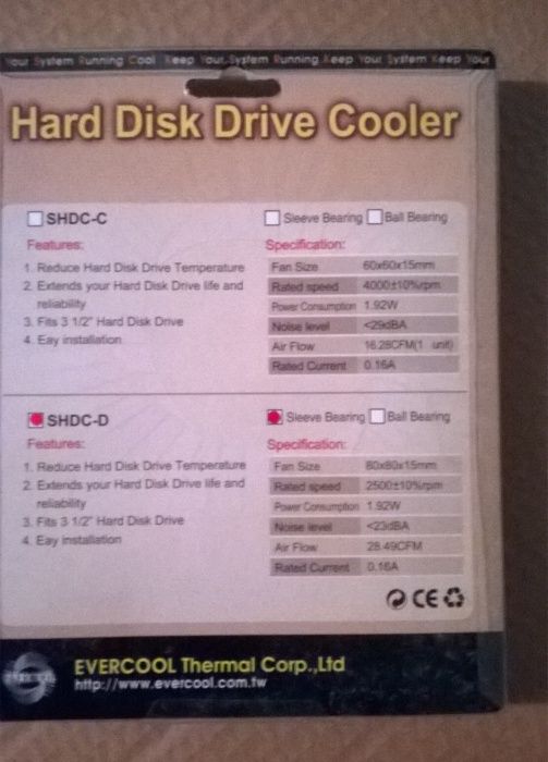 Coolers para discos duros 3.5 - novos