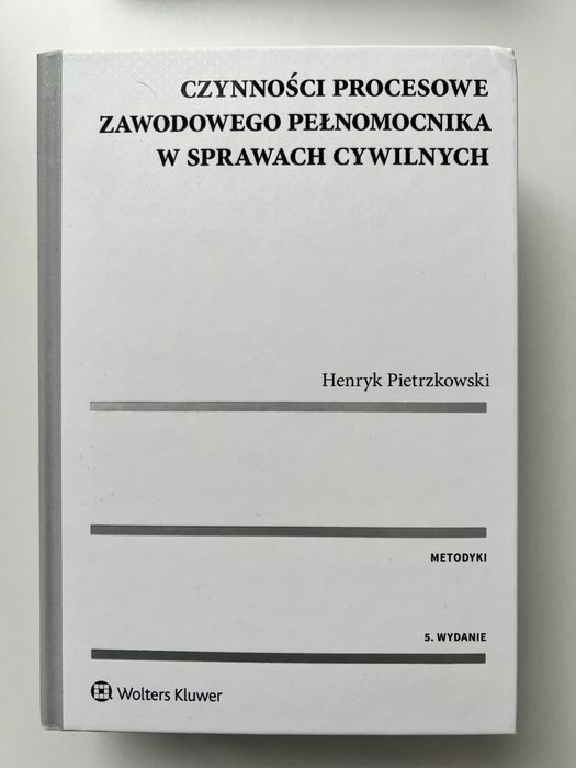 Czynności procesowe zawodowego pełnom w spr cywilnych H. Pietrzykowski