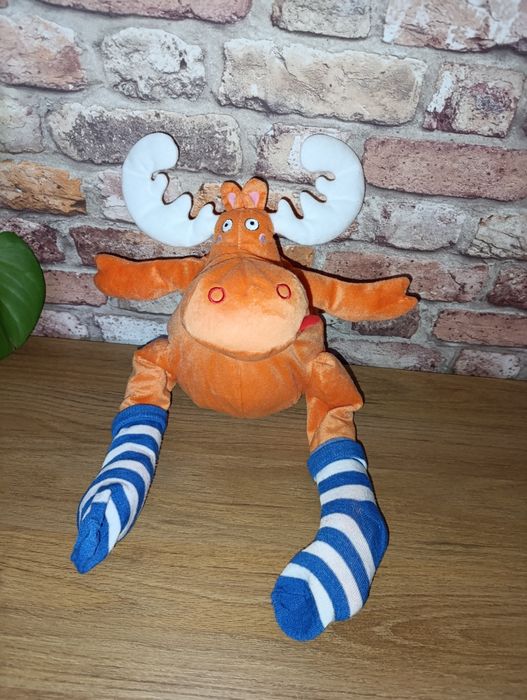 Nowy z metką  łoś  Ikea Branslig Alg swiateczny w skarpetach  maskotka