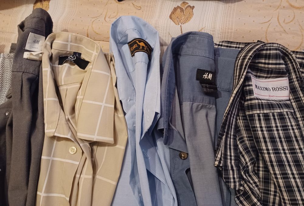 Camisas manga curta e comprida