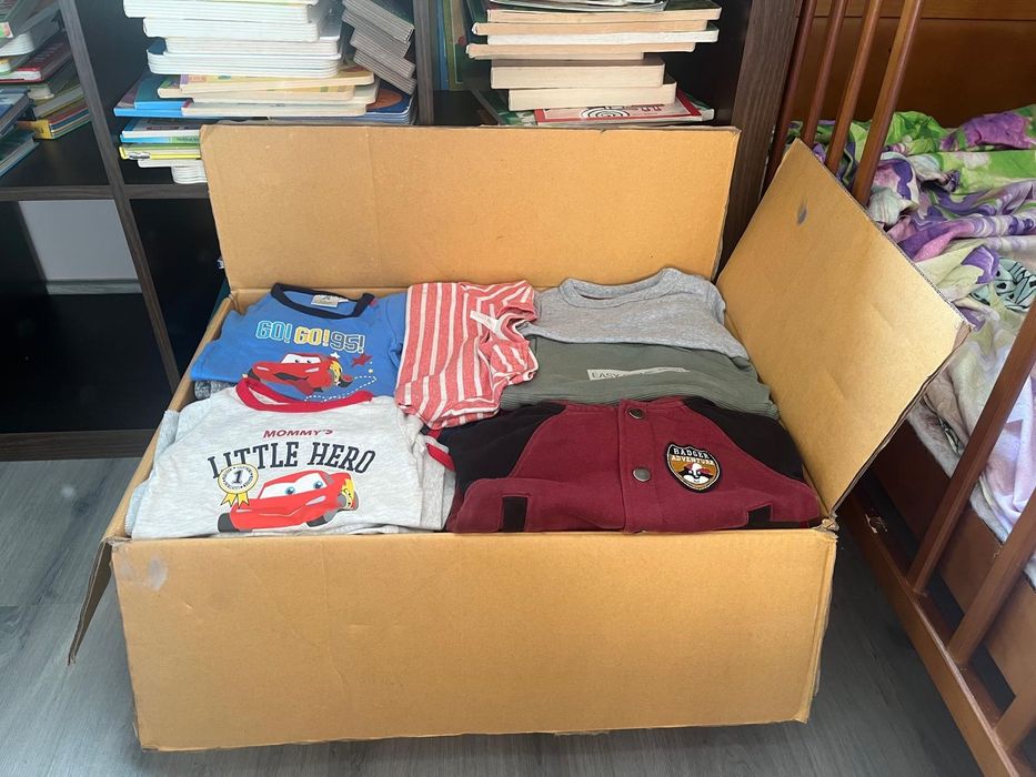 Ciuszki ubranka dla chłopca r. 86 92 98 bluzy spodnie body paka