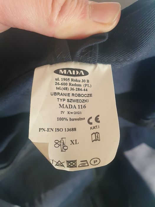 MADA 116 ubranie robocze typ szwedzki rozm XL