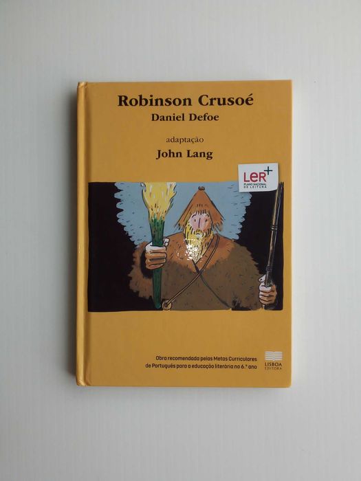 Livro  "Robinson Crusoé", de Daniel Defoe, adaptação de John Lang