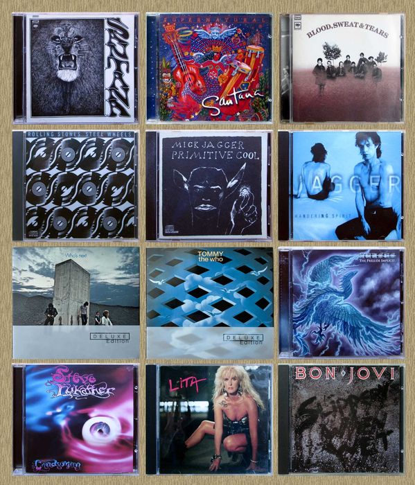 CD Santana/BST/R. Stones/Jagger/Who/Kansas/Lukather/Ford/Bon Jovi