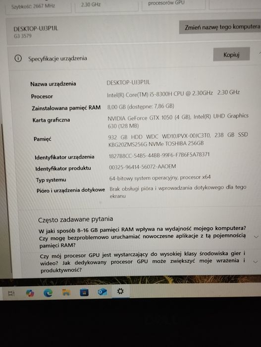 Laptop   Dell + podstawka chłodząca