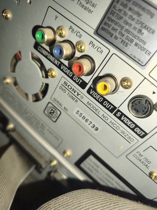 Kultowa wieża Sony MHC-WZ8D zestaw głośników 5.1 + oryginalny pilot