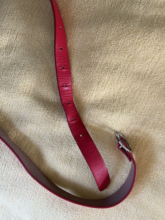 Pas pasek czerowny elegancki red 85 cm 100 cm
