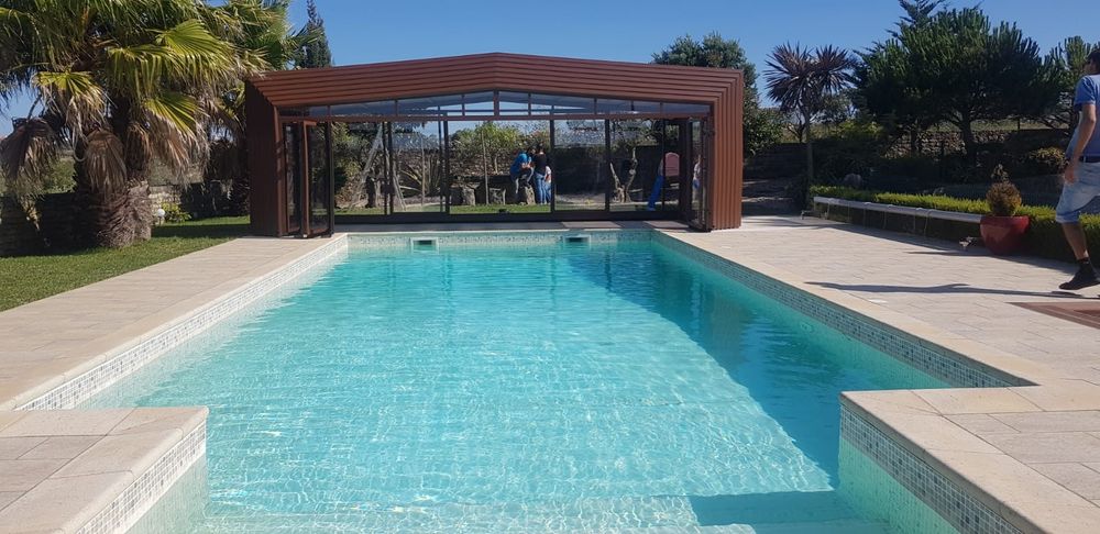 Cobertura telescópica piscina