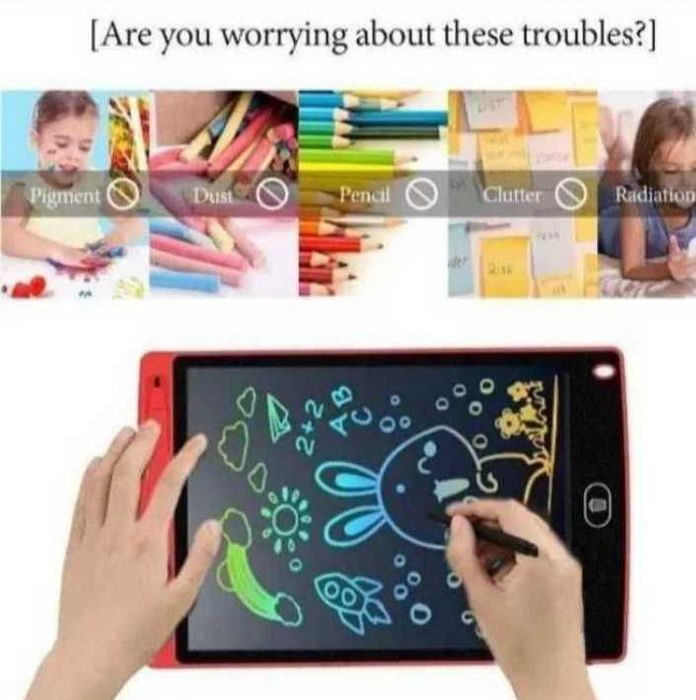 АКЦІЯ  12 дюймів Кольоровий LCD Планшет для малювання ЖК для рисования