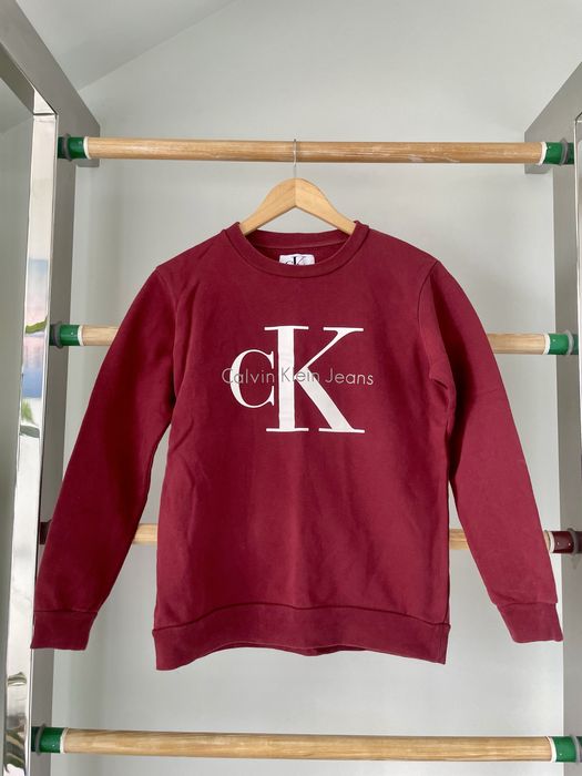 Оригінальний світшот Calvin Klein оригінал кофта кельвін кляйн бордова XS-S