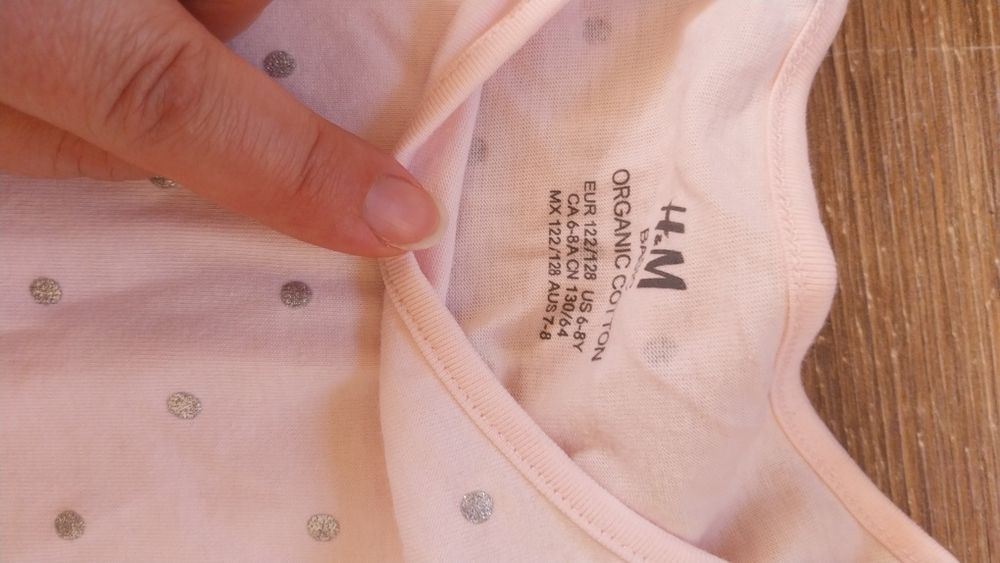 Sukienka hm r. 122/128 różowa