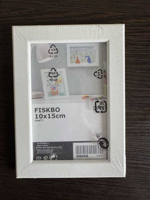 Рамка IKEA FISKBO 10×15 см, біла, нова в упаковці