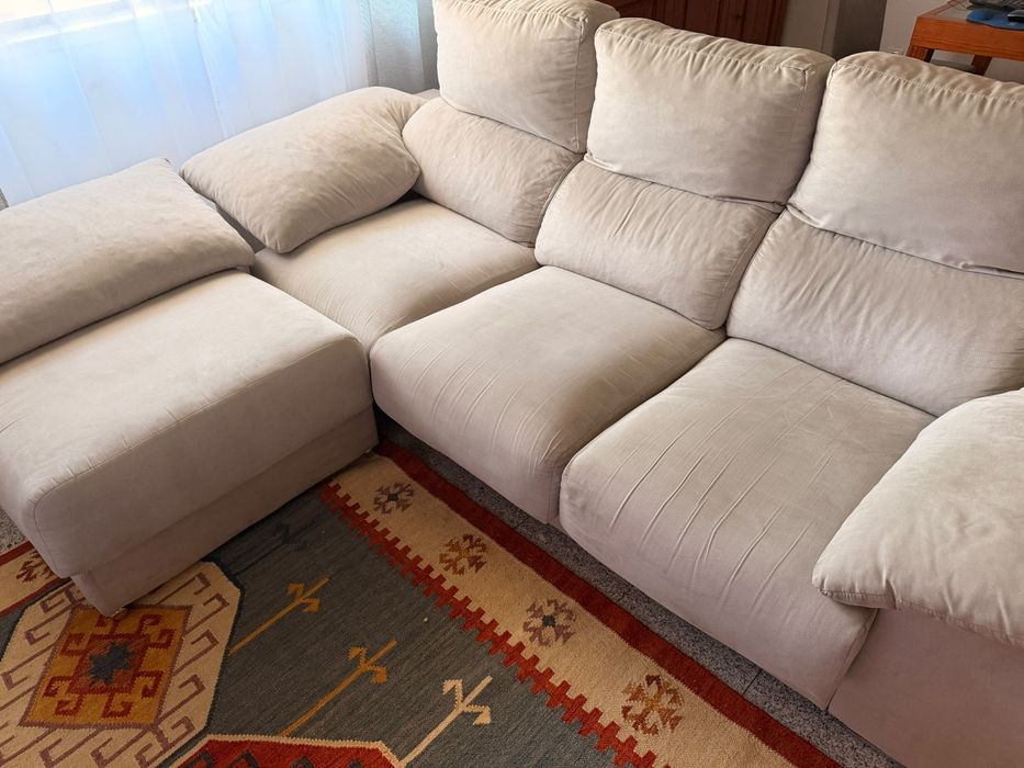 Sofá 3 lugares com chaise long amuvivel