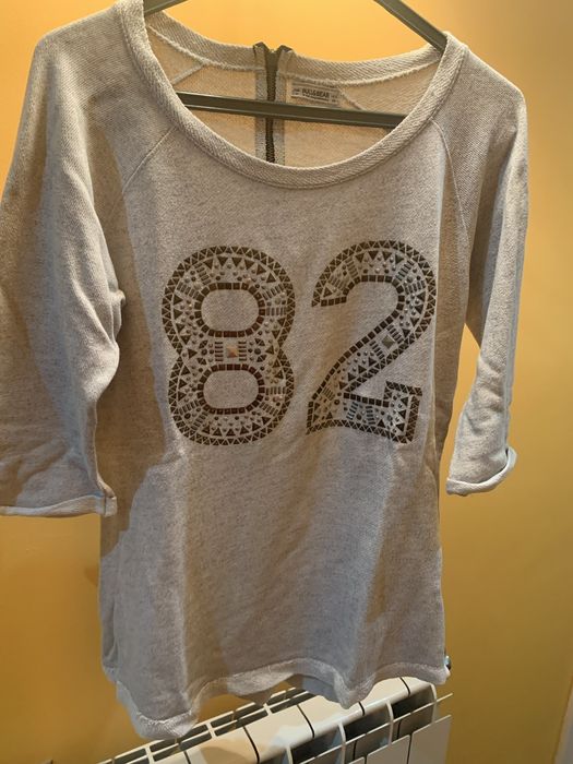 Camisola meia estação “Pull&Bear” tamanho M “82” cinza creme