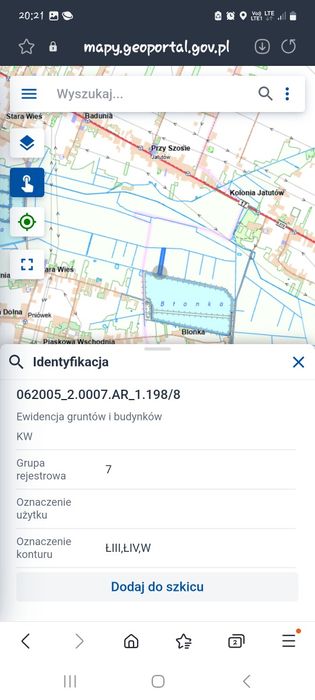 Sprzedam łąkę 65 arów