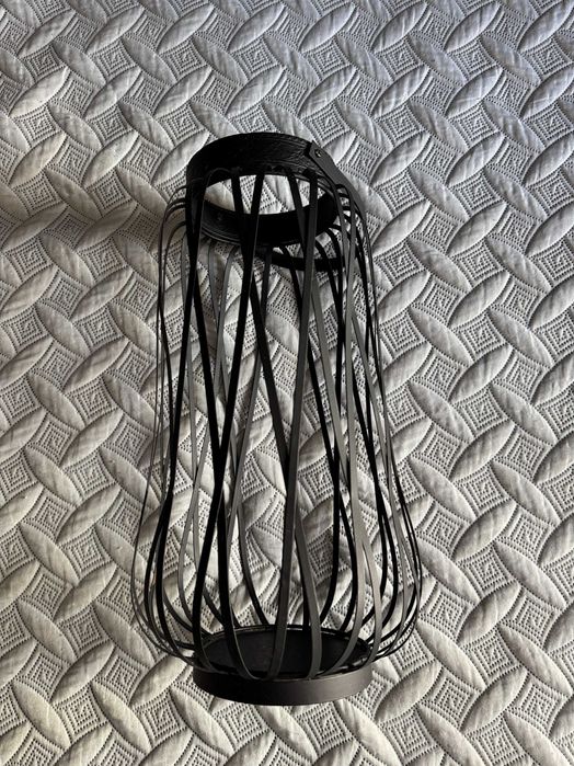 Suporte Decorativo para Velas em Metal Preto