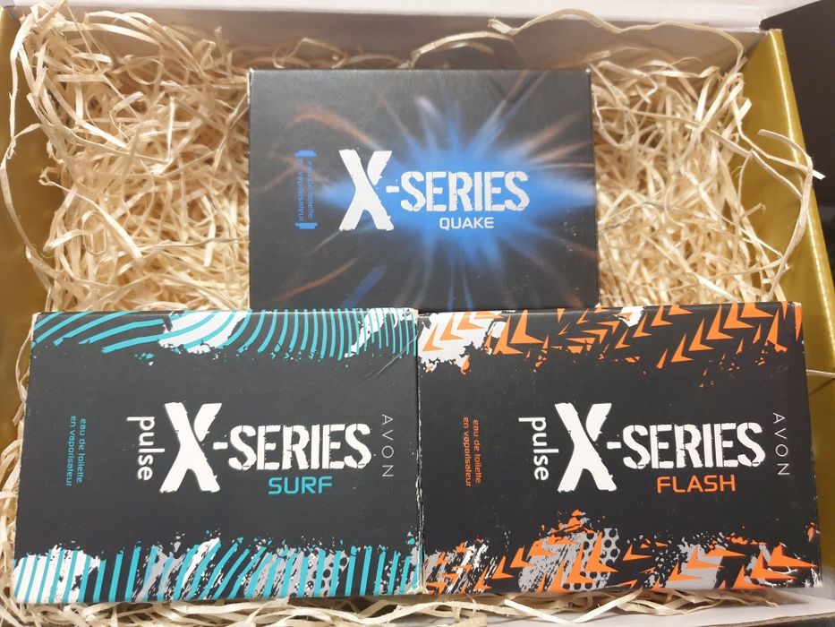 X series  surf, flash,Quake  Avon zestaw  3 sztuk