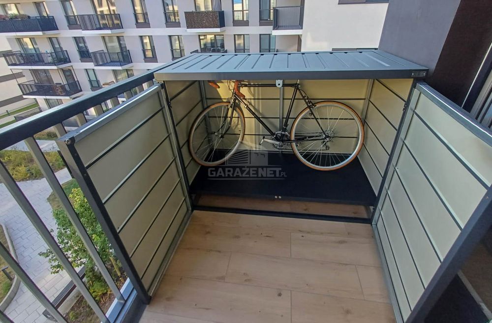 Box Rowerowy - Schowek Na Rower Wózek 180X100  Antracyt Nb431