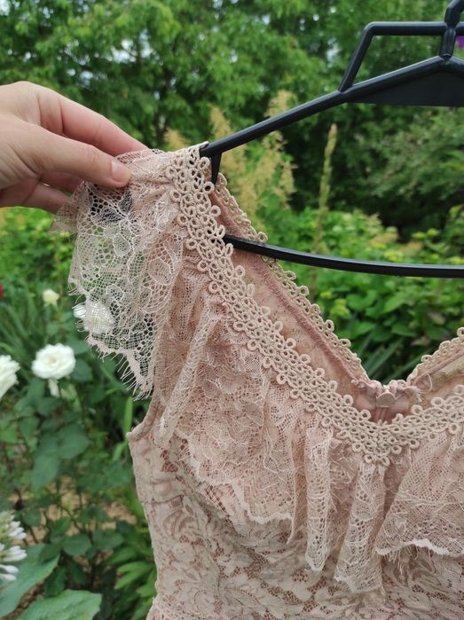 Piękna sukienka brudny róż