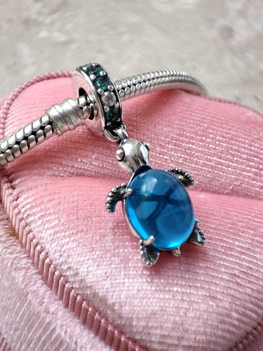 charms zawieszka srebro 925 żółw morski murano