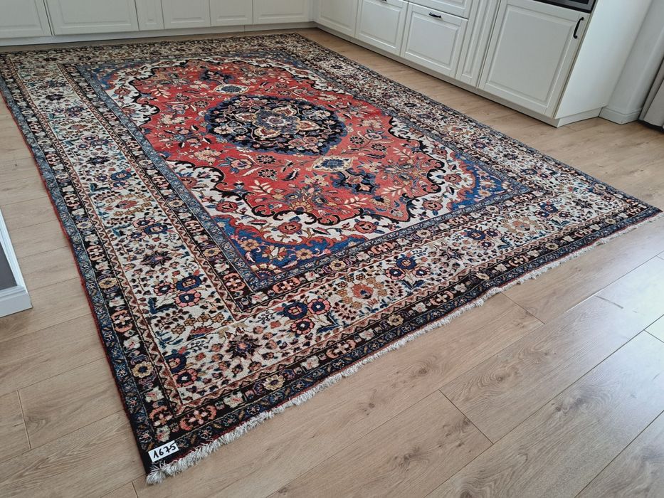 Piękny Perski Tabriz ręcznie tkany wełniany dywan 240x350cm  nr1675