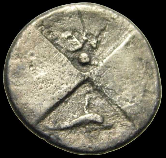 Moeda Grega de prata - Hemidracma de Trácia, Cherronesos 400-350 a.C.