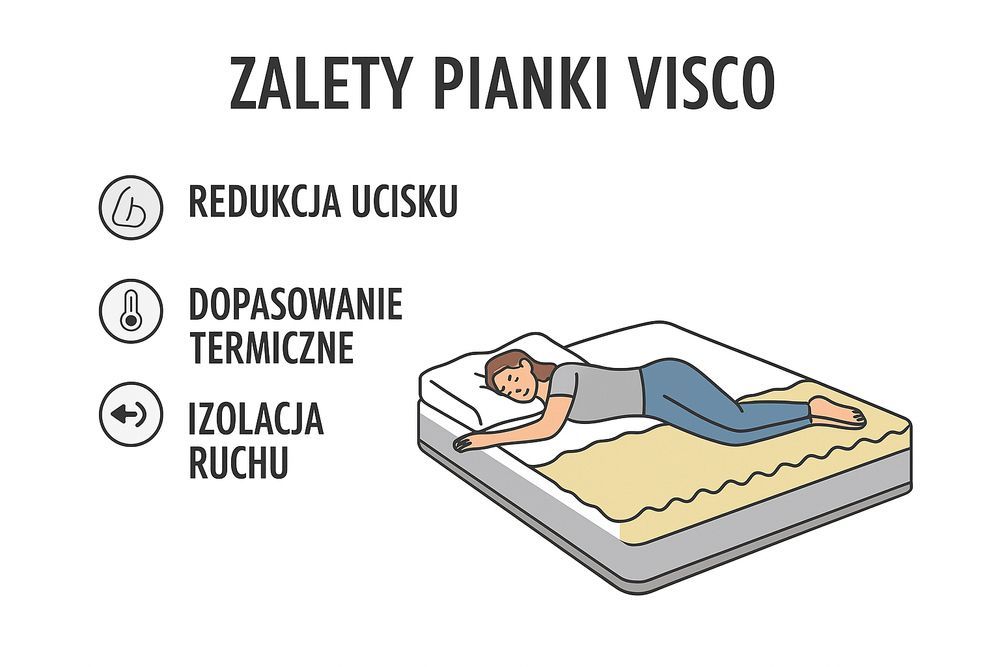 Topper Materac termoplastyczny Visco 120 x 200 x 7cm