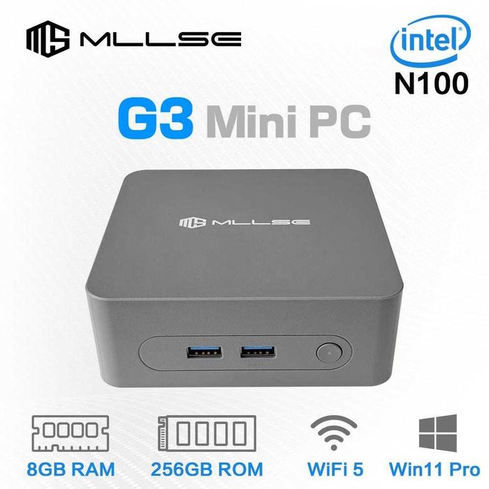 Nowy MiniPc MLLSE G3 N100 8GB Ram 256GB SSD Win 11 to samo GMKtec G3