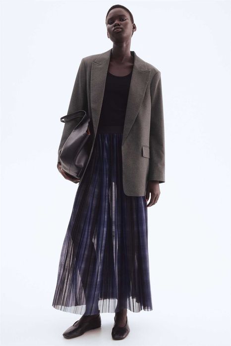 Marynarka M nowa kolekcja szara pepitka wiskoza PROMOCJA żakiet