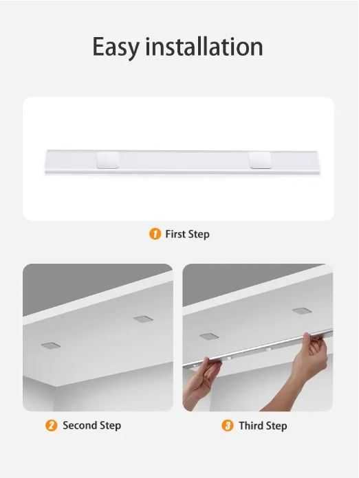 Беспроводной светодиодный светильник с датчиком движения 60 см 4 лампы