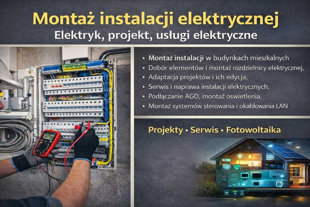 Instalacja–ogrzewania CO, hydraulika WOD KAN elektryczna, podłogówka,
