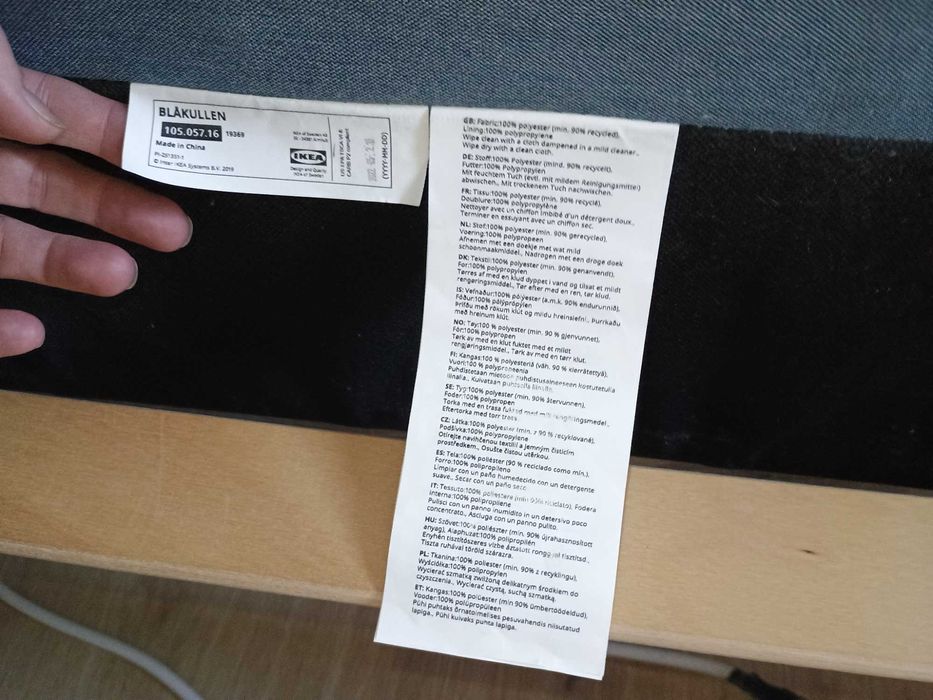 Cama de solteiro Blakullen com estrado e colchão akrehamn.