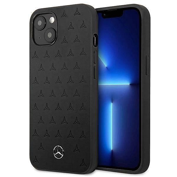 Etui Mercedes Leather Stars Pattern na iPhone 13 mini - czarne