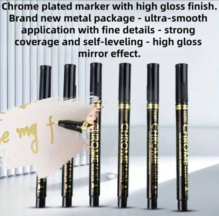 2 canetas glitter tinta dourada e prateada NOVAS