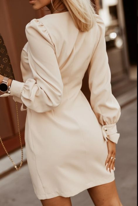 Sukienka Meggy Mini Wiązana na Boku