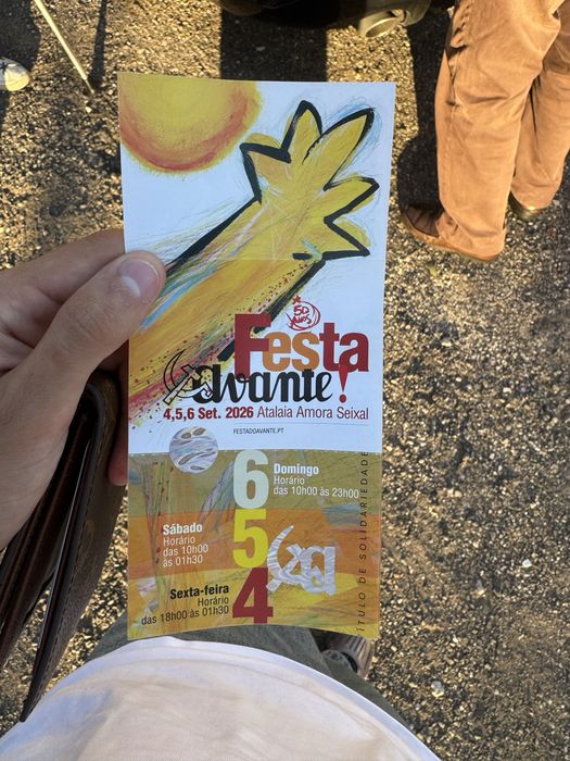 2 bilhetes do dia avante 6 feira e sabado