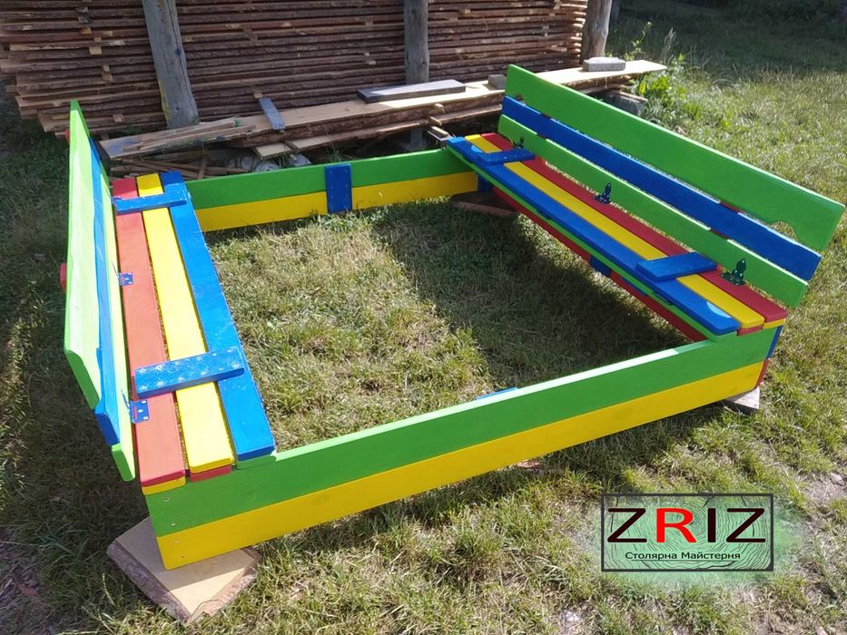 Детская песочница с крышкой! 120х120,  150х150